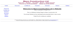 Desktop Screenshot of mann-construction.com